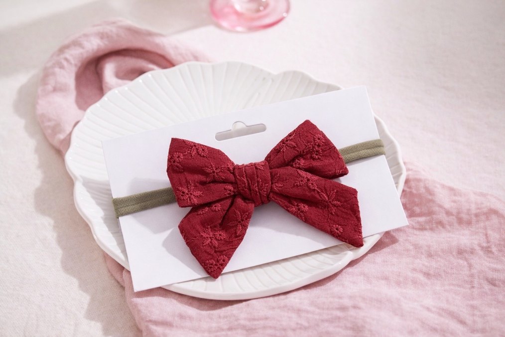 Pembe Fiyonk Detaylı Çocuk Saç Bandı - Görsel 3