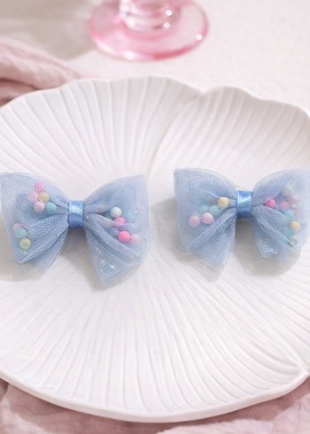 Bej Dantel Nakışlı Çocuk Toka - Görsel 3