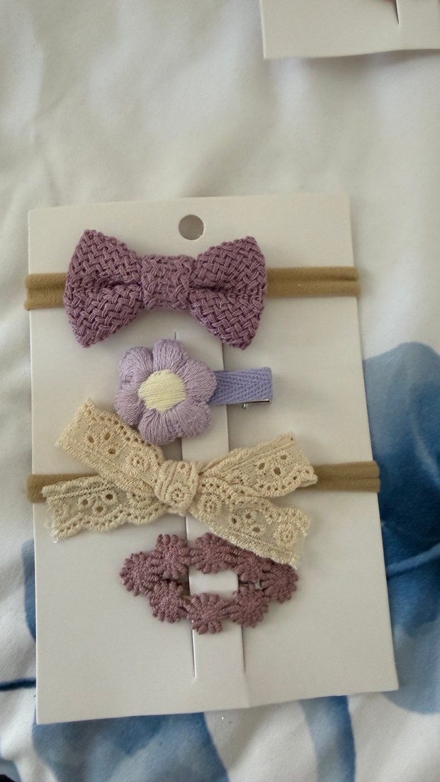Pembe Nakışlı Bohem Çocuk Saç Aksesuarları - Görsel 2