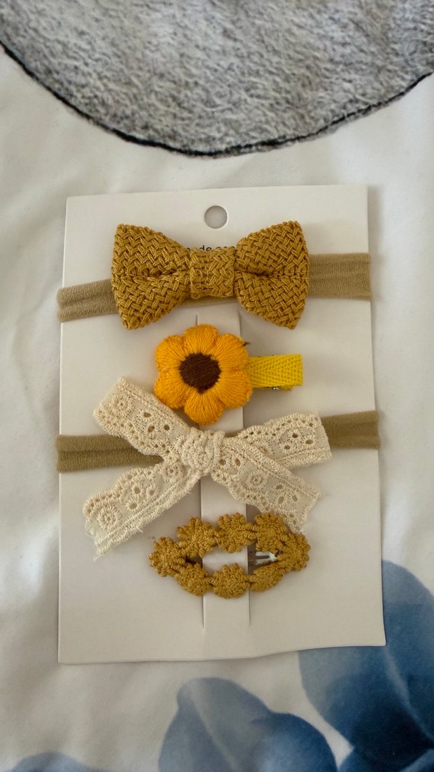 Pembe Nakışlı Bohem Çocuk Saç Aksesuarları - Görsel 3