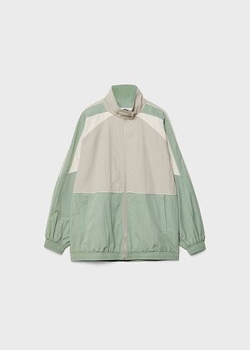 Rahat Kesim Yüksek Yakalı Yeşil Spor Ceket - Görsel 3