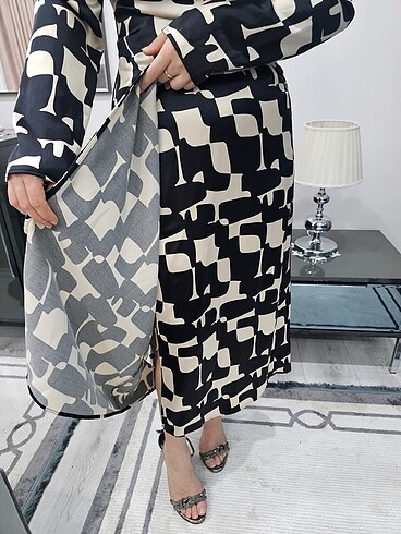 Mango Saten elbise - Görsel 5