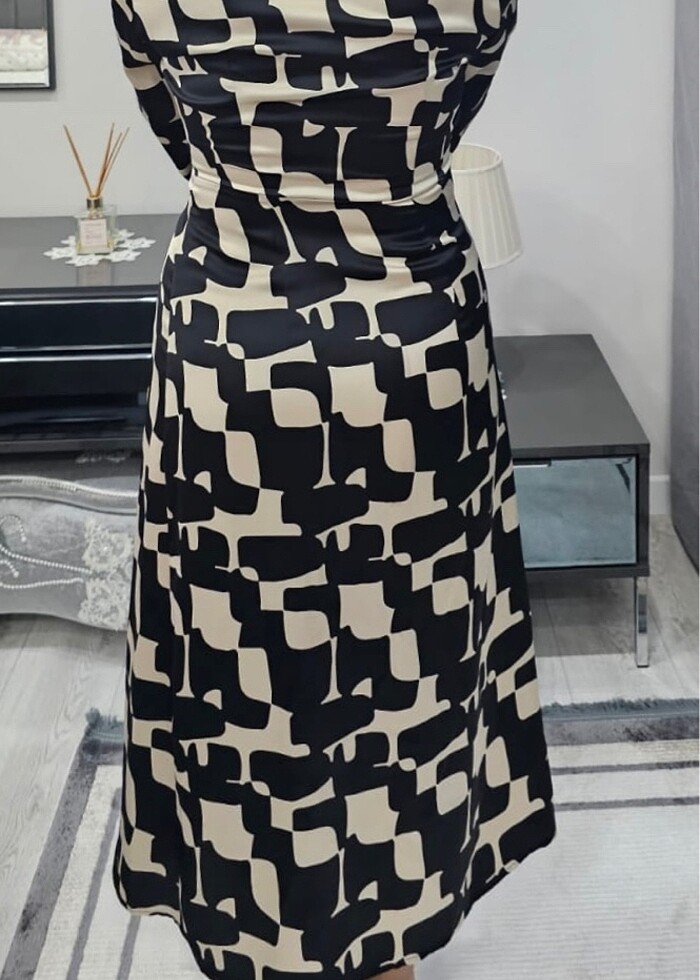 Mango Saten elbise - Görsel 2