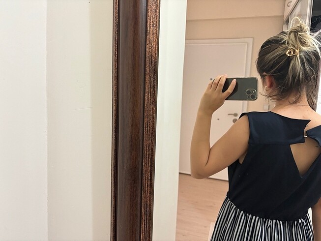 s Beden Elbise çizgili