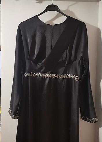 xl Beden Siyah saten elbise