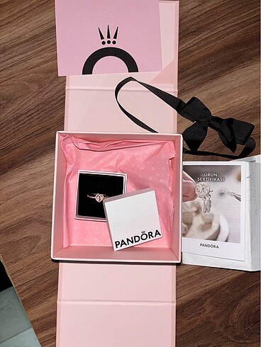 PANDORA Işıltılı Yüksek Kalp Taşlı Yüzük - Görsel 4