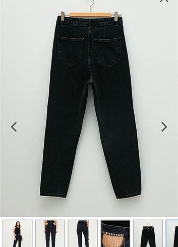 30 Beden siyah Renk LCW mom jean