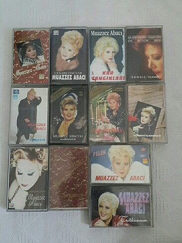 Muazzez Abacı kaset lotu 12 adet
