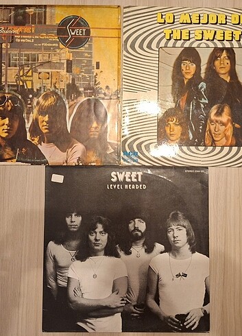 The sweet - 3 adet lp plak kondisyonlar. 7.5. 8 
