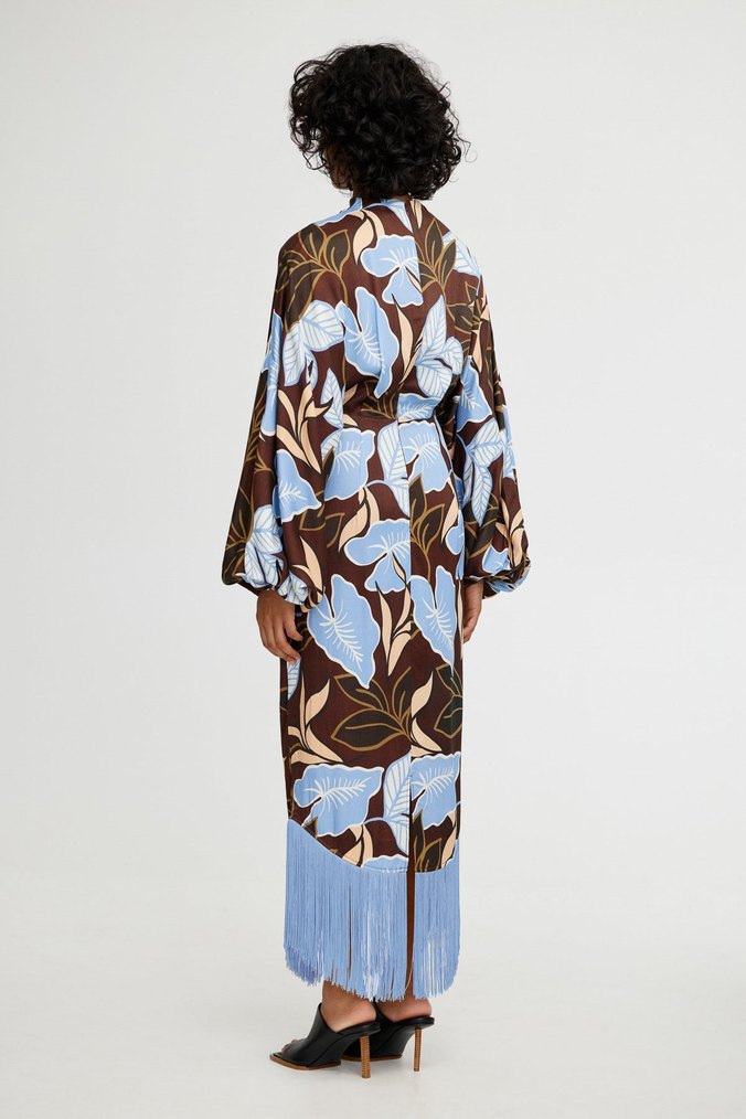 Significant other Bohem Tarzda Uzun Kollu Uzun Elbise - Görsel 3