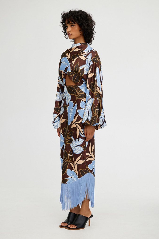 Significant other Bohem Tarzda Uzun Kollu Uzun Elbise - Görsel 2