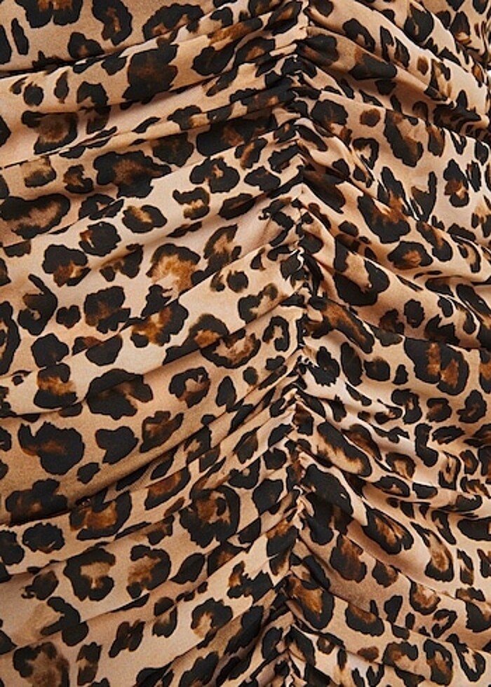 Nicholas leopar ipek elbise - Görsel 4