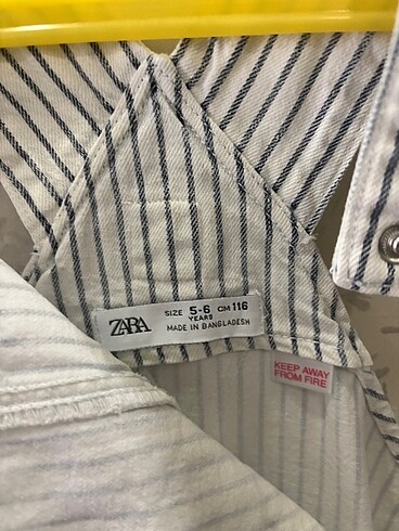 6 Yaş Beden beyaz Renk Zara çocuk tulum