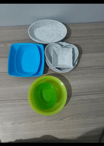 Çok Renkli Modern Tabak Seti - Görsel 2