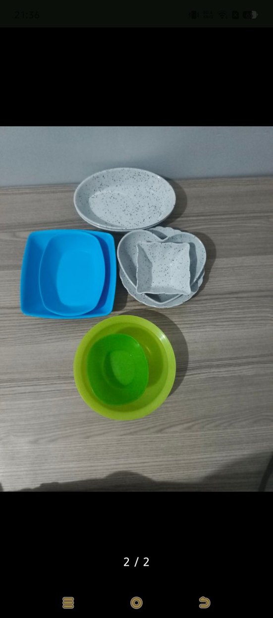 Çok Renkli Modern Tabak Seti - Görsel 2