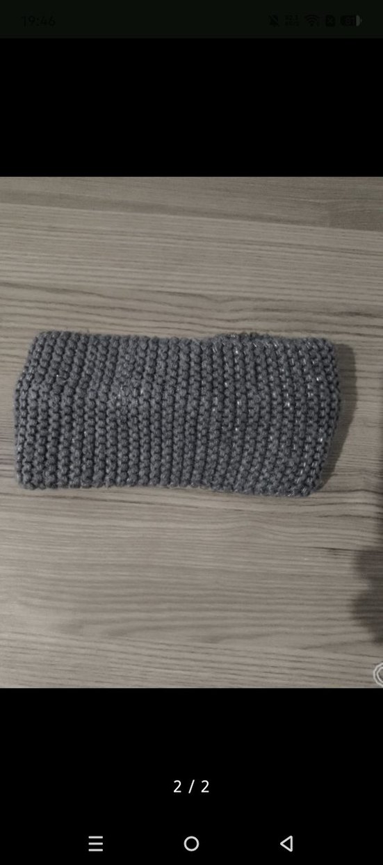 Gri Örgü Kadın Saç Bandı - Görsel 2