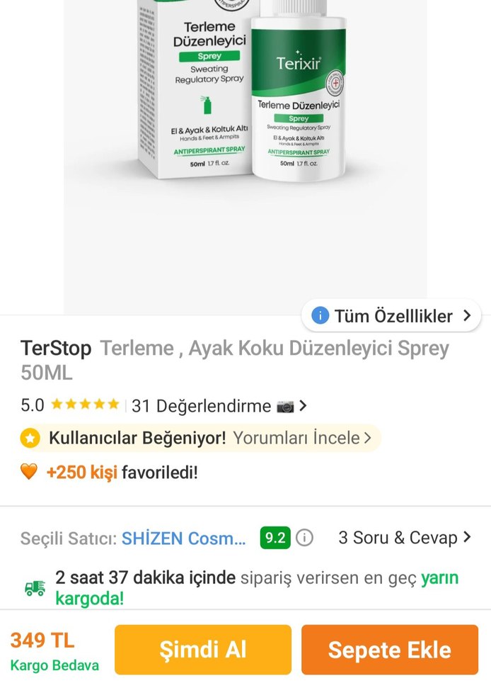 Terixir Terleme Düzenleyici Sprey 50ml - Görsel 4