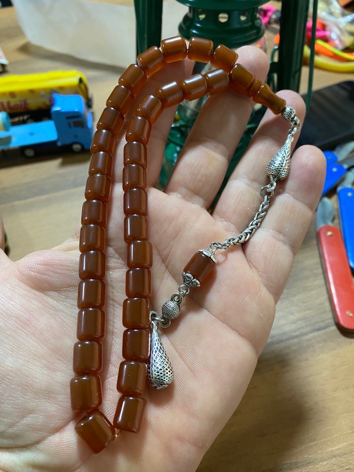 Parlak Kahverengi Bohem Erkek Tesbih - Görsel 2