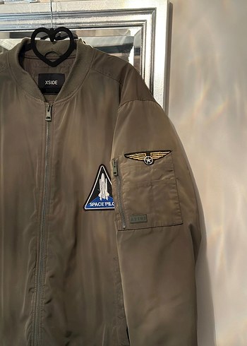 Gri Fermuarlı Street Bomber Ceket - Görsel 4