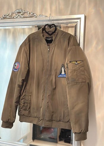 Gri Fermuarlı Street Bomber Ceket - Görsel 6