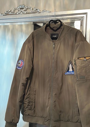 Gri Fermuarlı Street Bomber Ceket - Görsel 5