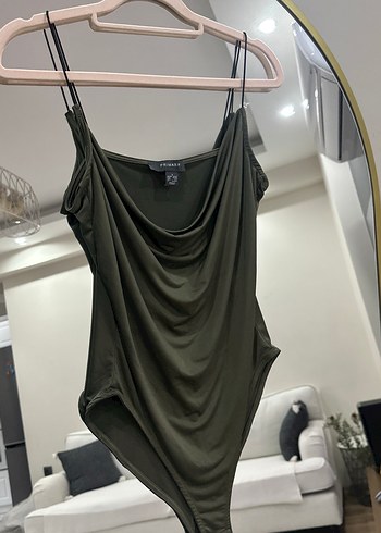 Askılı Haki Bodysuit - Görsel 2