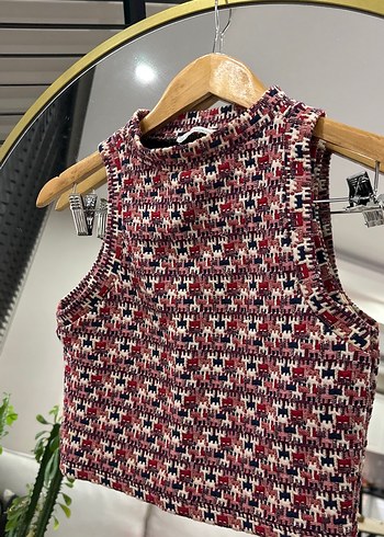 Bordo Örme Alt Üst Takım Büstiyer ve Mini Etek - Görsel 4