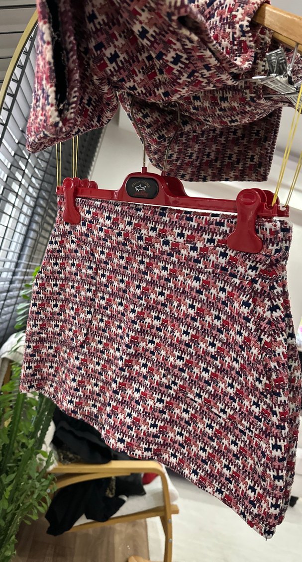 Bordo Örme Alt Üst Takım Büstiyer ve Mini Etek - Görsel 2