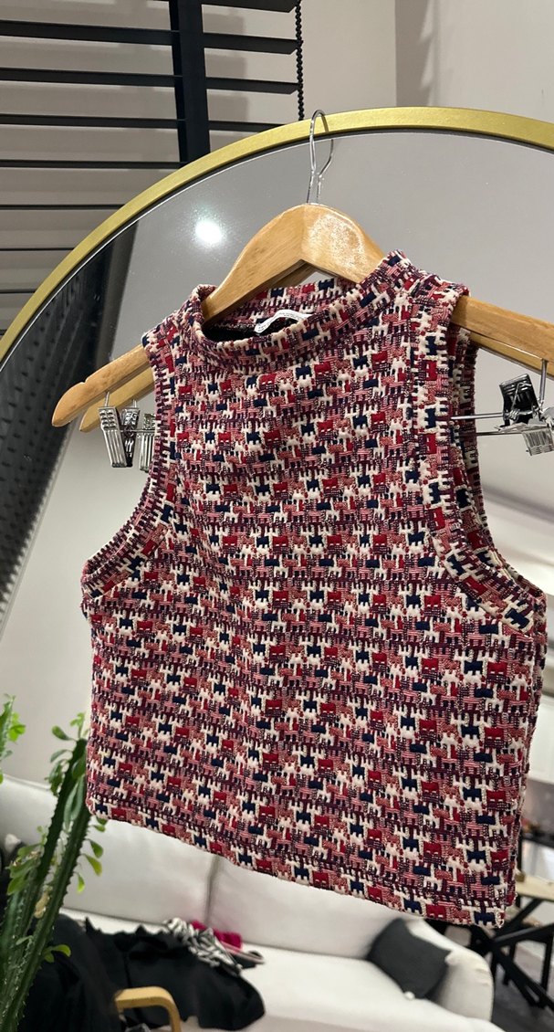 Bordo Örme Alt Üst Takım Büstiyer ve Mini Etek - Görsel 4