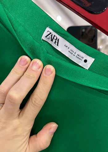 Yeşil Salaş Parlak Saten Kadın Pantolon - Görsel 3