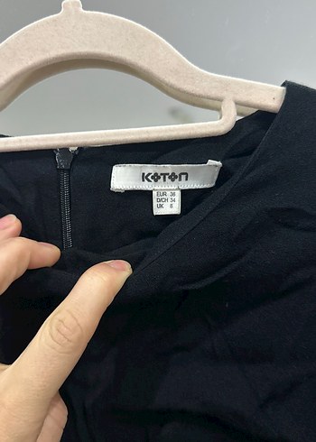 Uzun Kollu Siyah Mini Elbise - Görsel 3