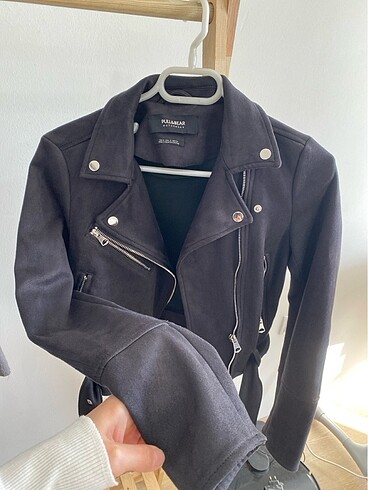 Pull and bear crop süet ceket