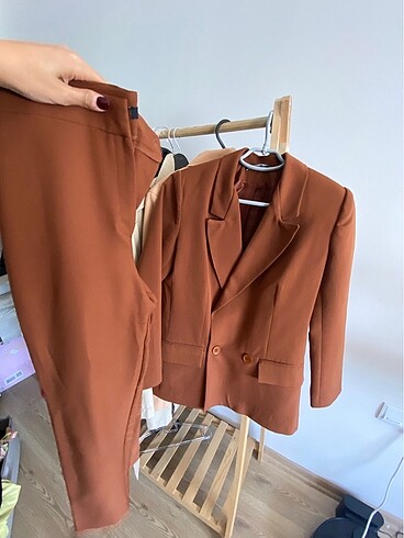 Kiremit takım elbise/blazer pantolon
