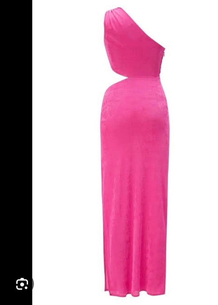 Adl mert Aslan nightzoom bel detaylı tek omuzlu abiye elbise - Görsel 5