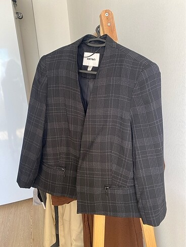 Fermuar cep detaylı şık blazer - Görsel 4