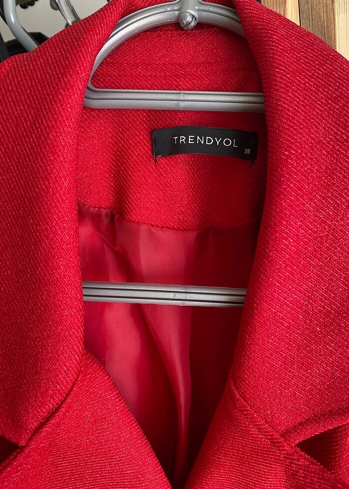 Kırmızı gold düğme detaylı kruvaze blazer ceket - Görsel 4