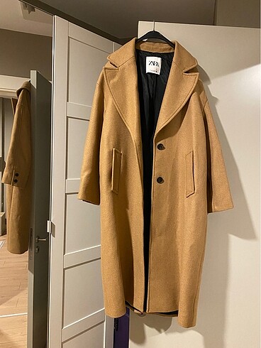 Zara Zara Yünlü Oversize Kaban
