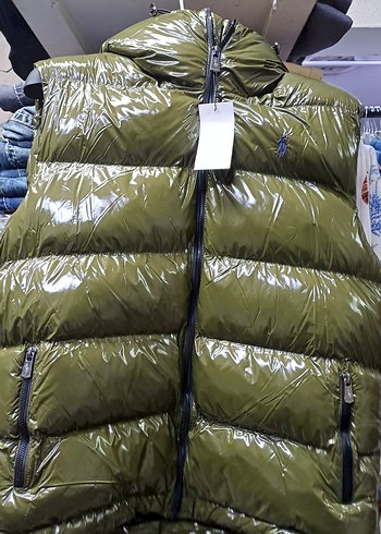 xxl Beden erkek kapşonlu Parlak şişme yelek