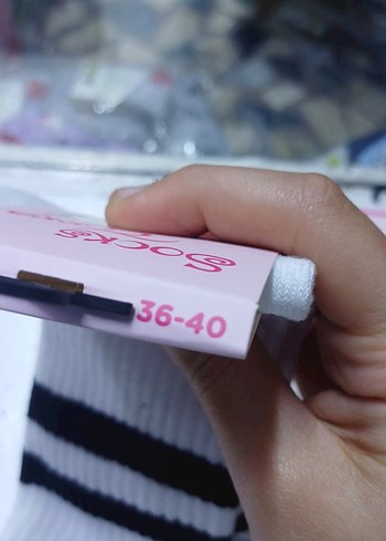 kadın uzun çizgili çorap - Görsel 6