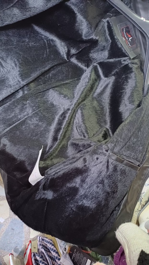 Erkek kapşonlu deri ceket - Görsel 5