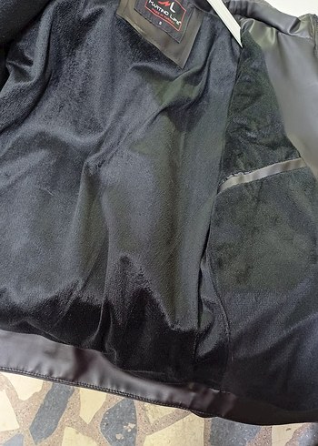 Erkek kapşonlu deri ceket - Görsel 7