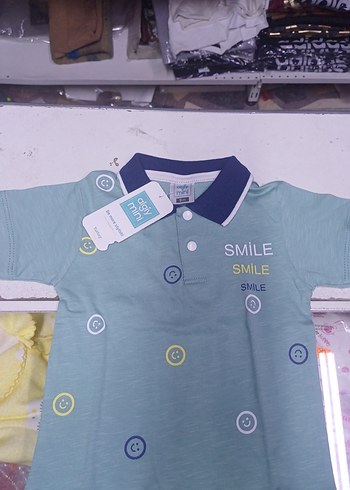 Düğmeli yakalı bebek tshirt - Görsel 3