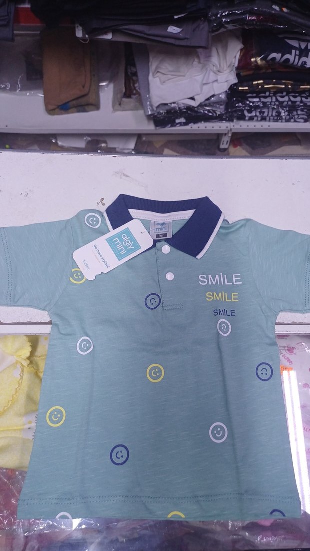 Düğmeli yakalı bebek tshirt - Görsel 3