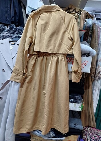 46 Beden camel Renk Kadın trençkot