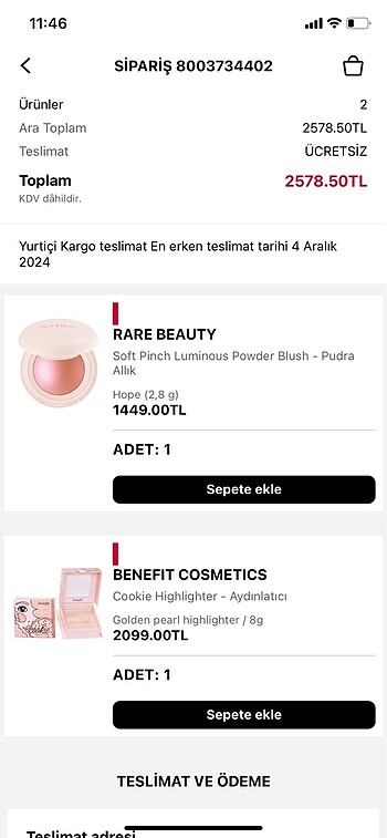 Beden Renk rare beauty hope allık