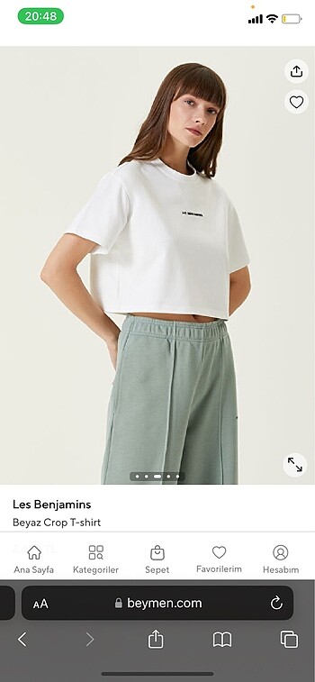 les benjamins crop t-shirt