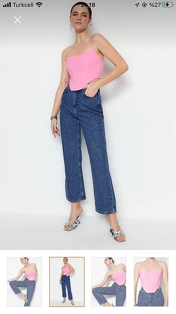 Trendyol & Milla Pembe crop