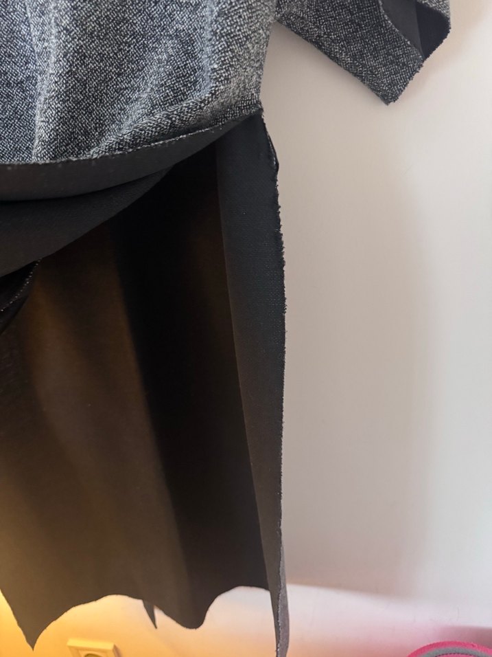 Gri V Yaka Kısa Kollu Triko tunik - Görsel 4