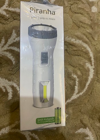 Piranha USB Şarjlı LED+COB El Feneri - Görsel 6