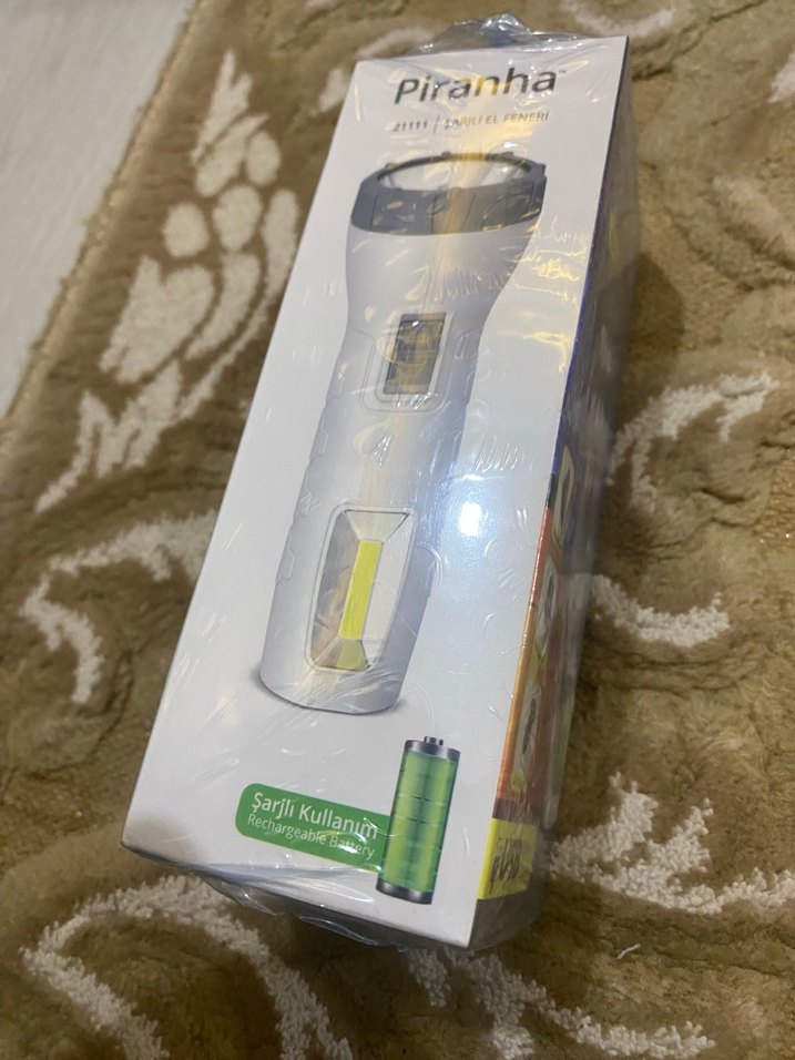 Piranha USB Şarjlı LED+COB El Feneri - Görsel 2